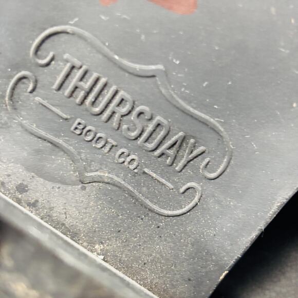 Thursday Boot Co Boots Womens 7 Black Leather Chelsea Ankle Lug Sole Block Heel - Picture 9 of 10